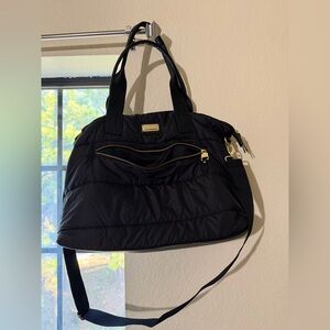 Black Duffle Bag with Shoulder Strap